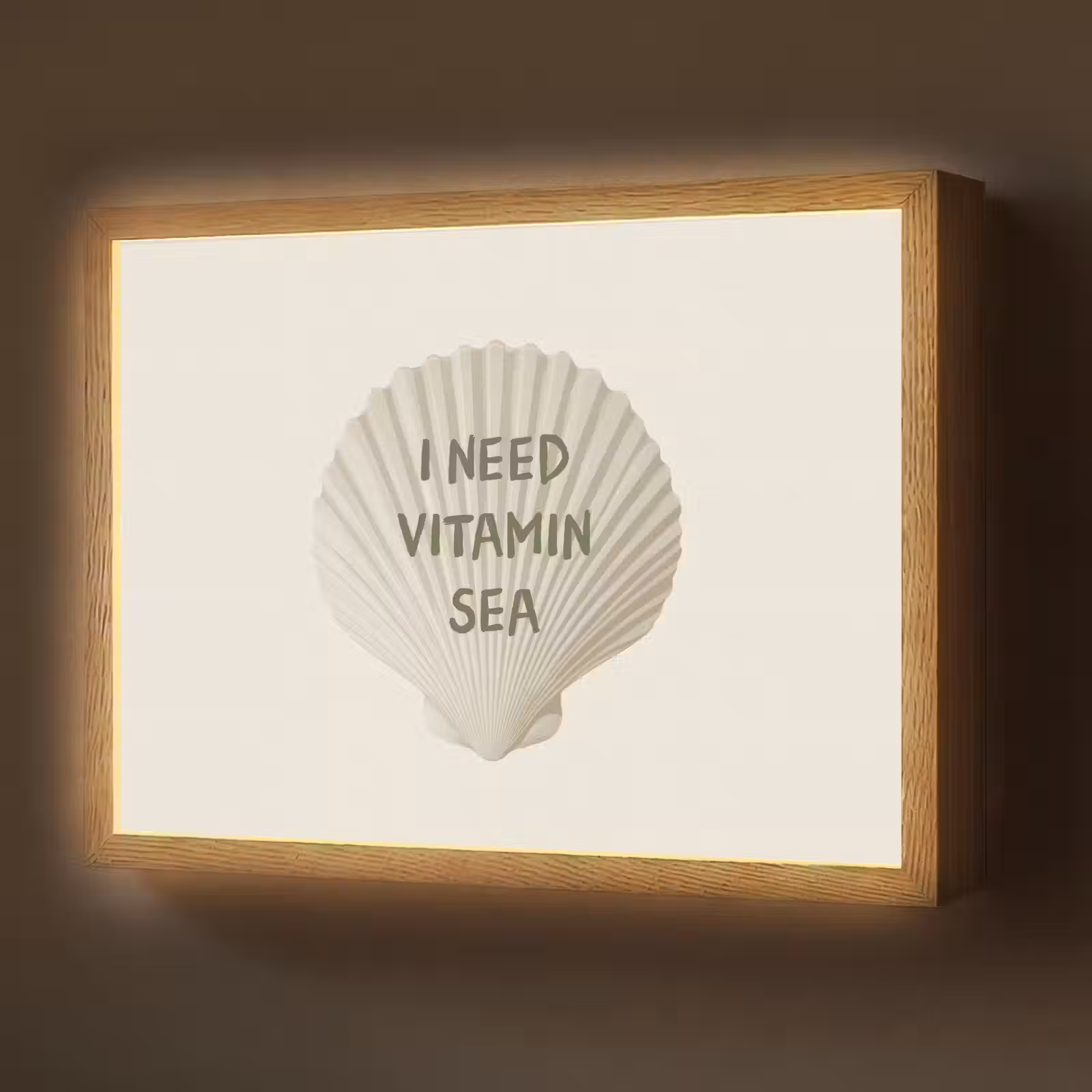 Lightbox - Wandlamp - Schelp - Quote - Groen — 1