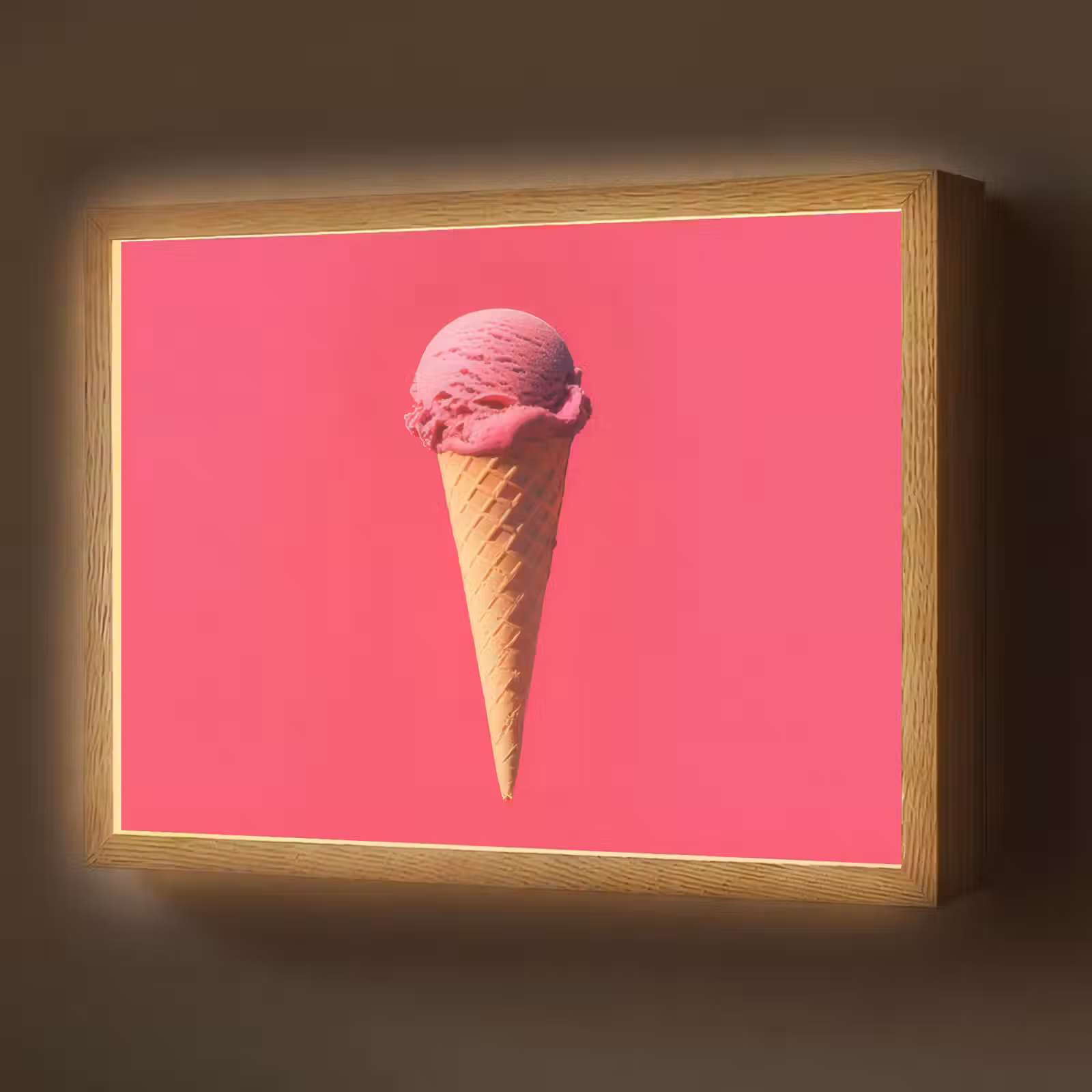 Lightbox - Wandlamp - Schepijs - Roze - Hoorntje — 1