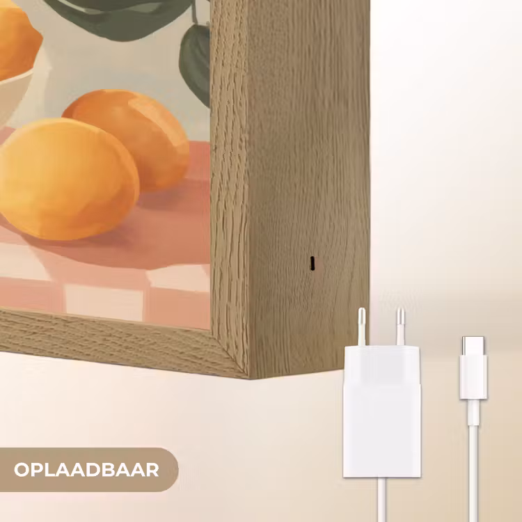 Lightbox - Wandlamp - Citroenen - Glas - Tafelkleed - Geblokt — 7