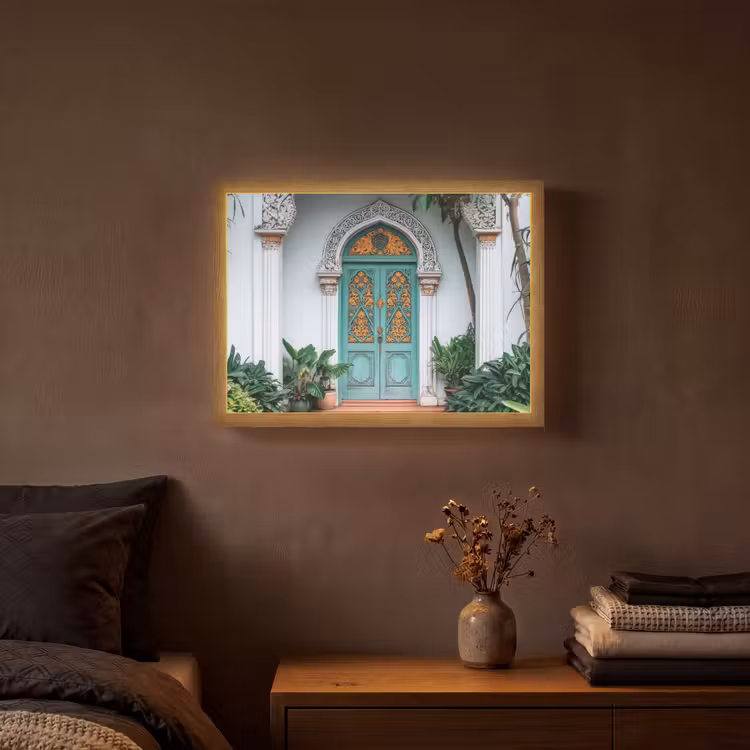 Lightbox - Wandlamp - Deur - Patronen - Planten — 3