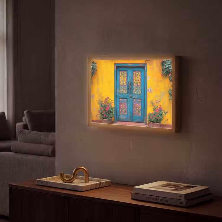 Lightbox - Wandlamp - Deuren - Kleurrijk - Planten — 2