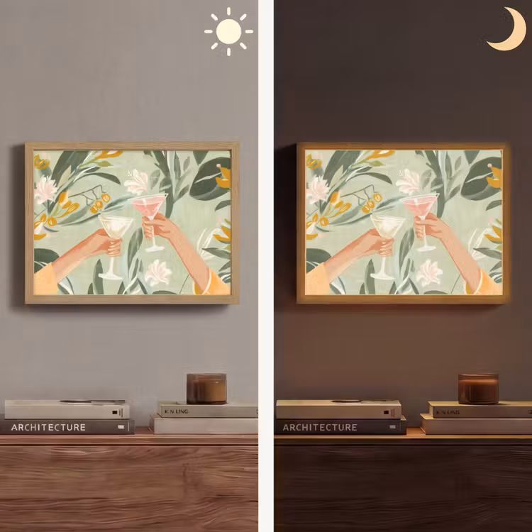 Lightbox - Wandlamp - Glazen - Proosten - Bladeren - Groen — 6