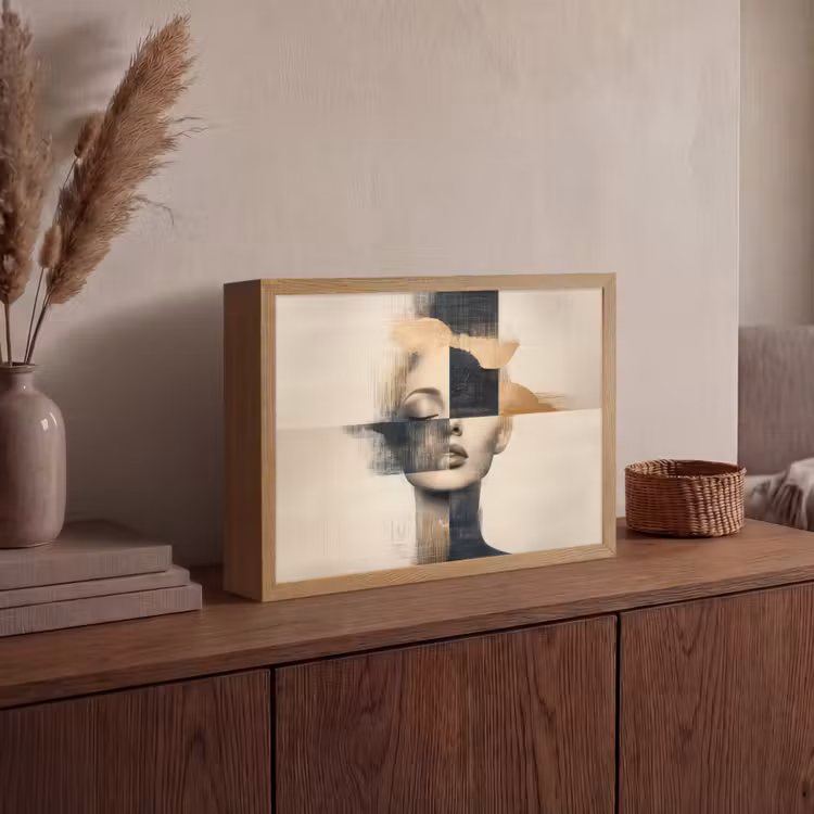 Lightbox - Wandlamp - Goud - Vrouw - Rechthoeken — 4