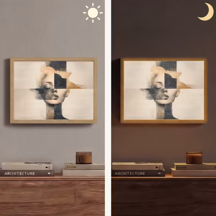 Lightbox - Wandlamp - Goud - Vrouw - Rechthoeken — 6