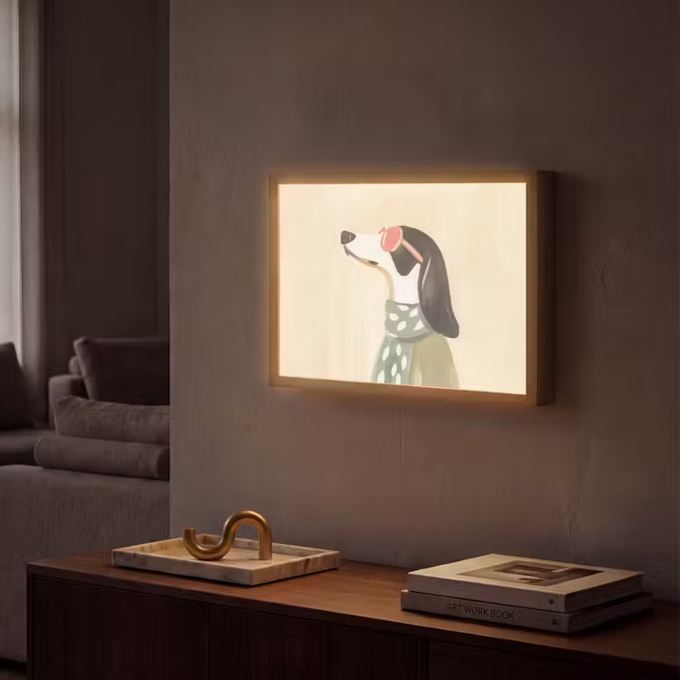 Lightbox - Wandlamp - Hond - Zonnebril - Sjaal — 2