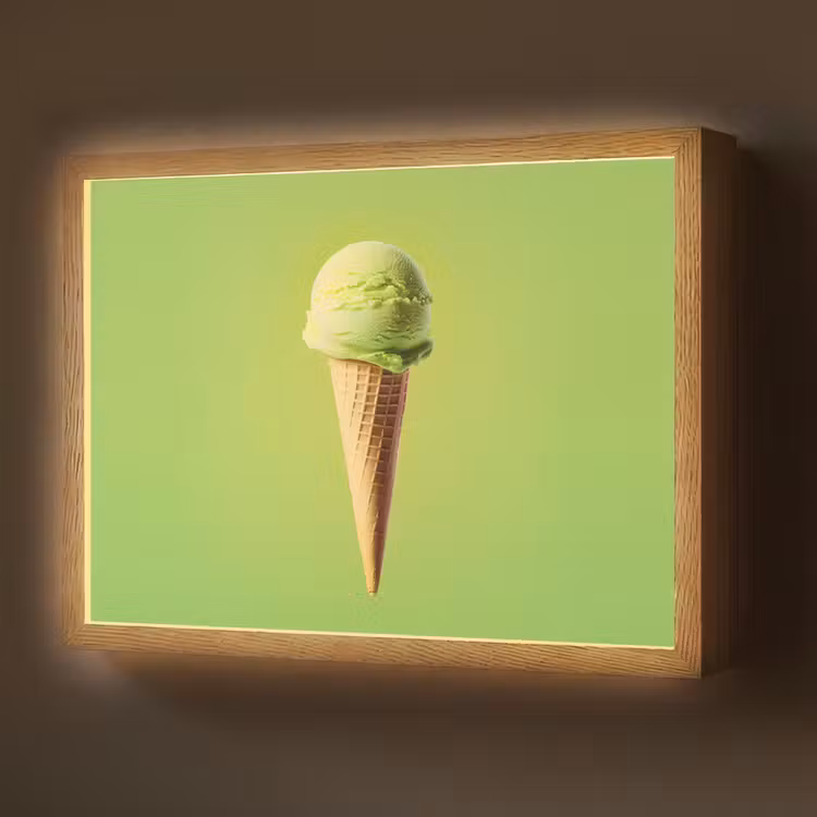 Lightbox - Wandlamp - Hoorntje - Schepijs - Groen — 1