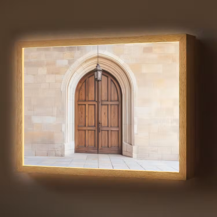Lightbox - Wandlamp - Houten - Deur - Lantaarn — 1