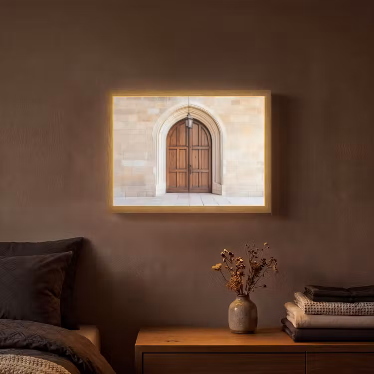 Lightbox - Wandlamp - Houten - Deur - Lantaarn — 3