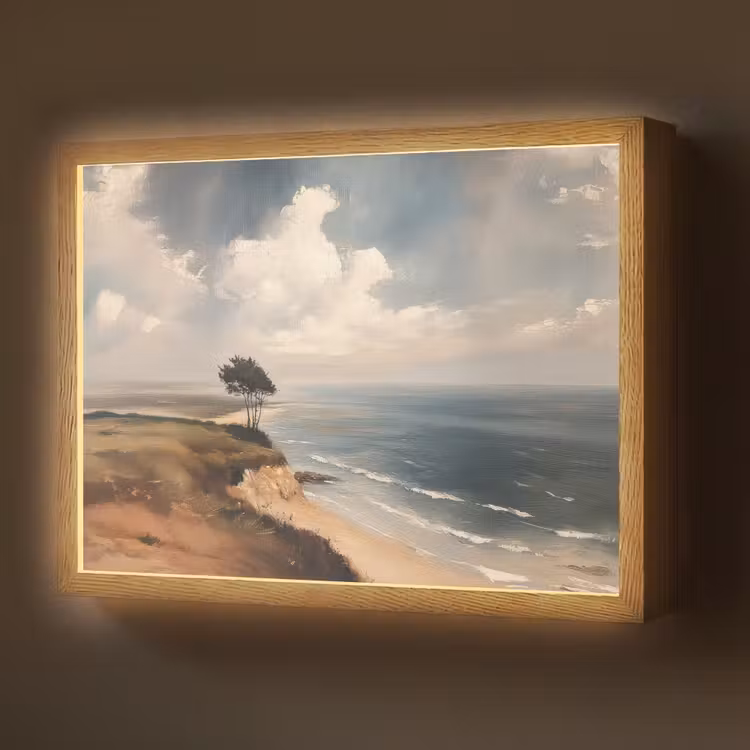 Lightbox - Wandlamp - Klif - Zee - Boom — 1