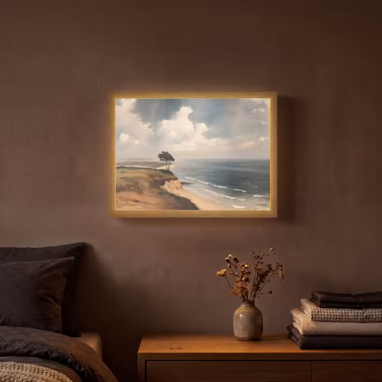 Lightbox - Wandlamp - Klif - Zee - Boom — 3