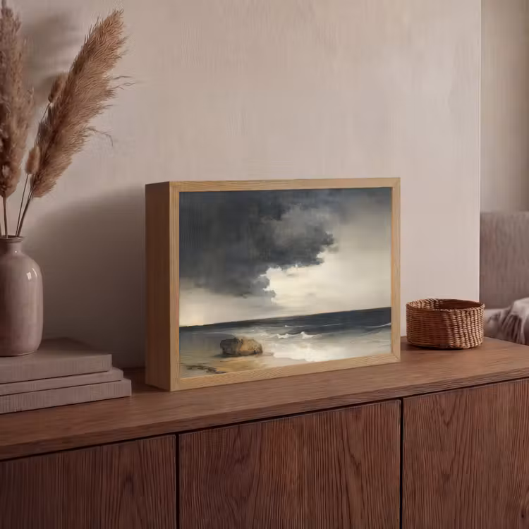 Lightbox - Wandlamp - Kust - Golven - Rots - Storm — 4