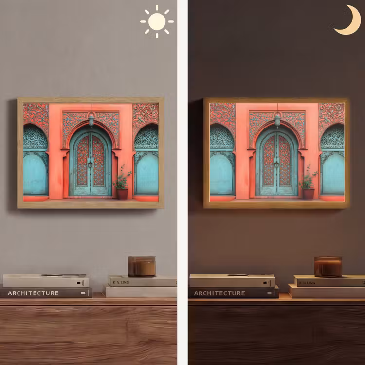 Lightbox - Wandlamp - Lantaarn - Deur - Turquoise — 6