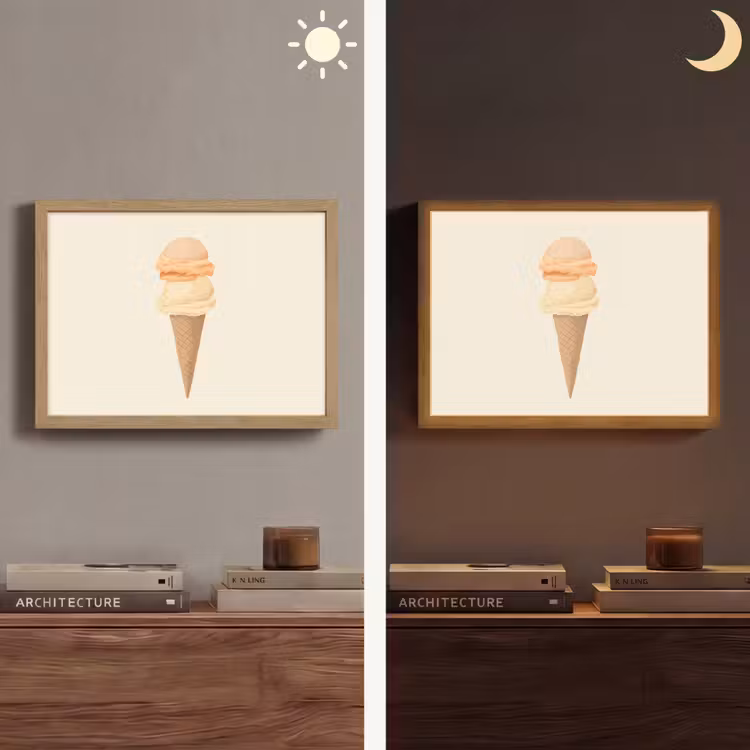 Lightbox - Wandlamp - Minimalistisch - Schepijs - Hoorntje - Beige — 6