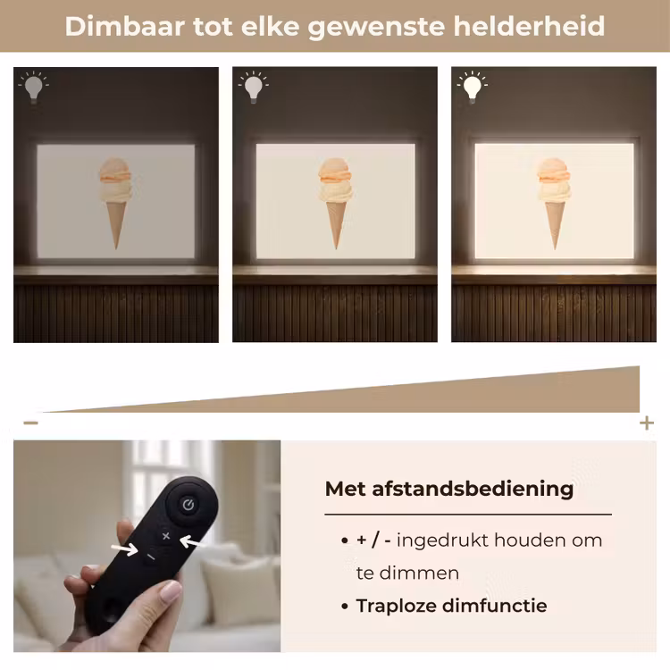 Lightbox - Wandlamp - Minimalistisch - Schepijs - Hoorntje - Beige — 9
