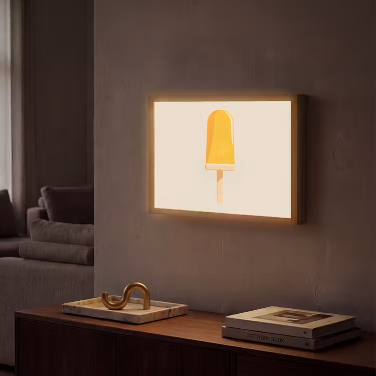 Lightbox - Wandlamp - Oranje - Stokje - Waterijsje — 2