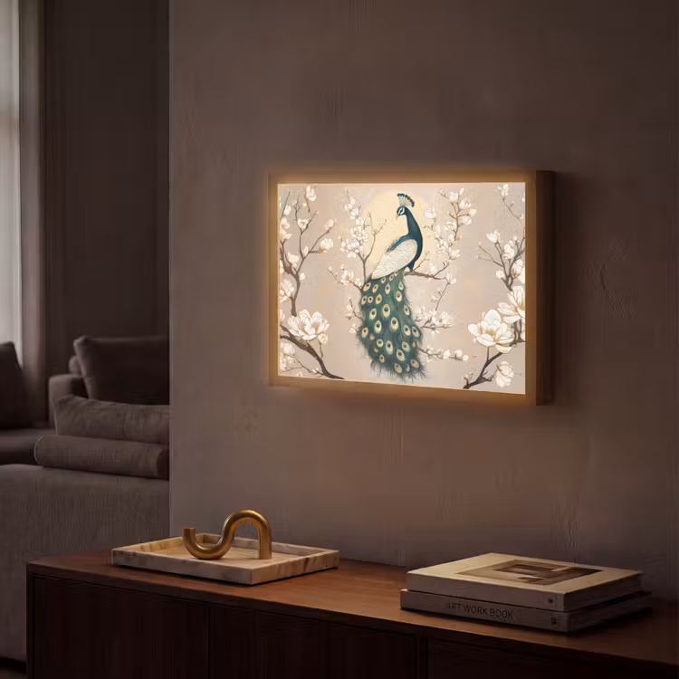 Lightbox - Wandlamp - Pauw - Tak - Bloemen — 2