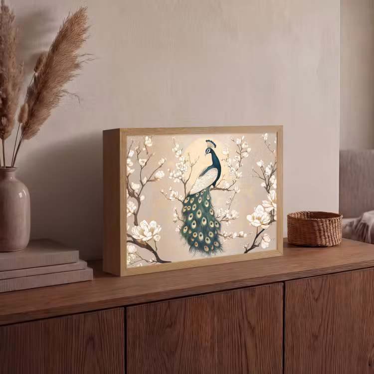 Lightbox - Wandlamp - Pauw - Tak - Bloemen — 4