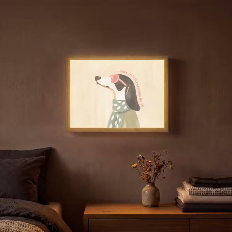 Lightbox - Wandlamp - Quote - Hond - Zonnebril — 3