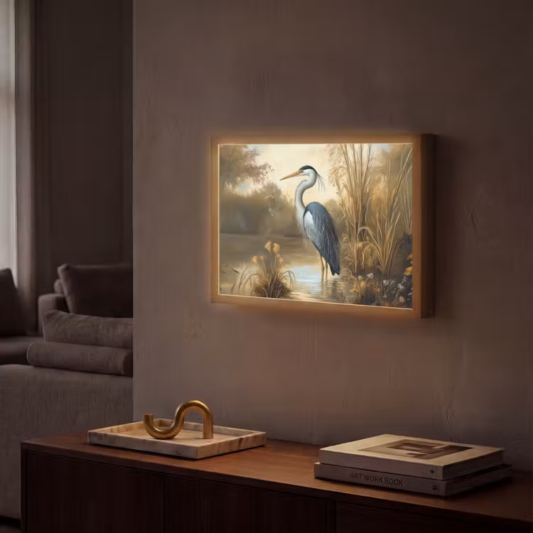 Lightbox - Wandlamp - Reiger - Water - Planten — 2