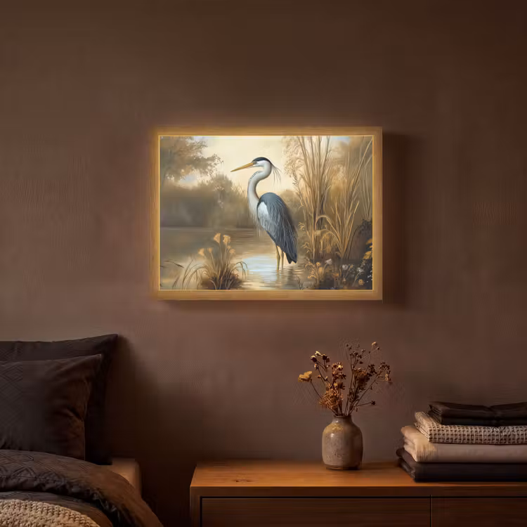 Lightbox - Wandlamp - Reiger - Water - Planten — 3