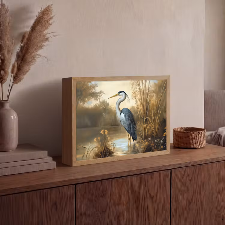 Lightbox - Wandlamp - Reiger - Water - Planten — 4