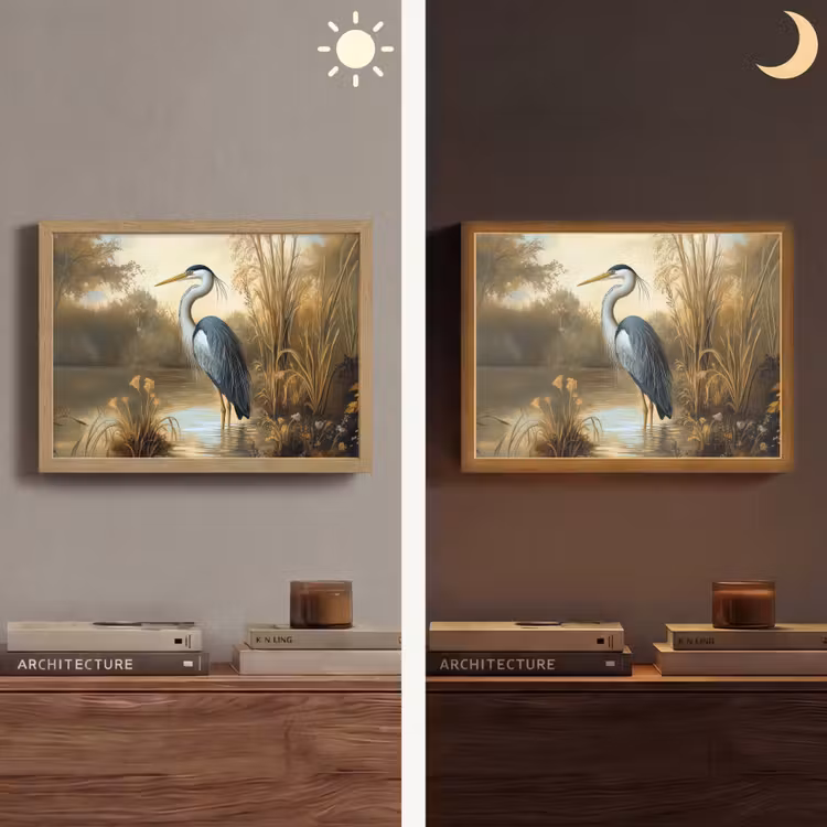 Lightbox - Wandlamp - Reiger - Water - Planten — 6