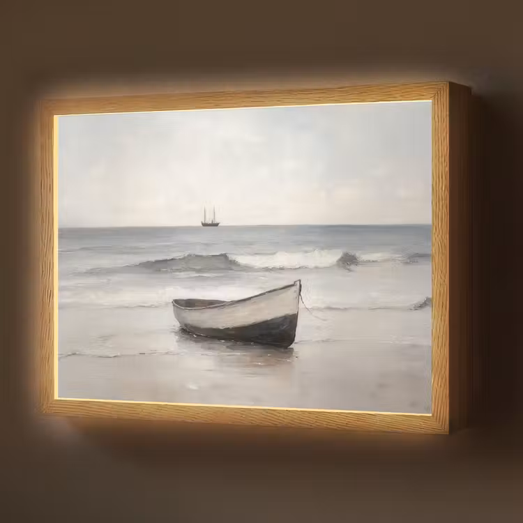 Lightbox - Wandlamp - Roeiboot - Zee - Horizon — 1
