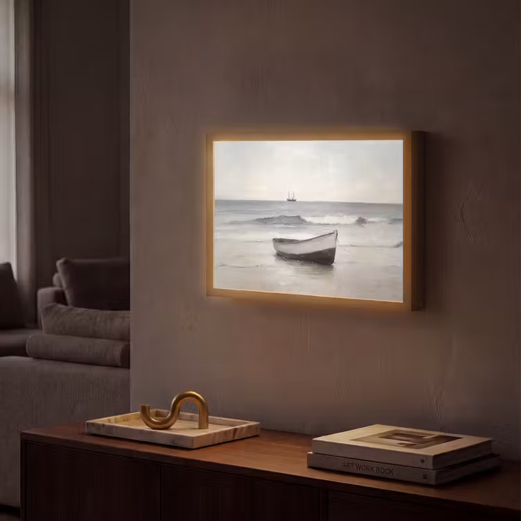 Lightbox - Wandlamp - Roeiboot - Zee - Horizon — 2