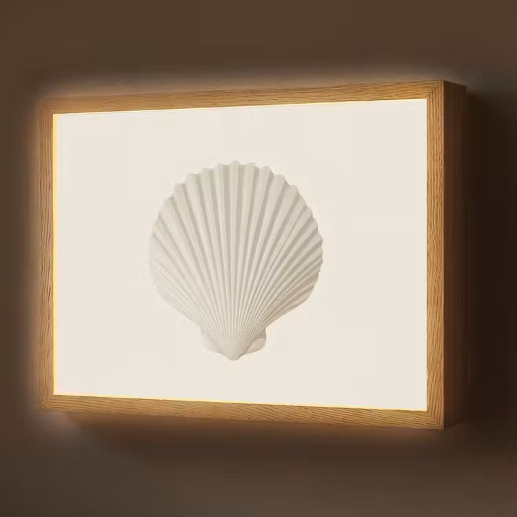 Lightbox - Wandlamp - Schelp - Minimalistisch - Wit — 1
