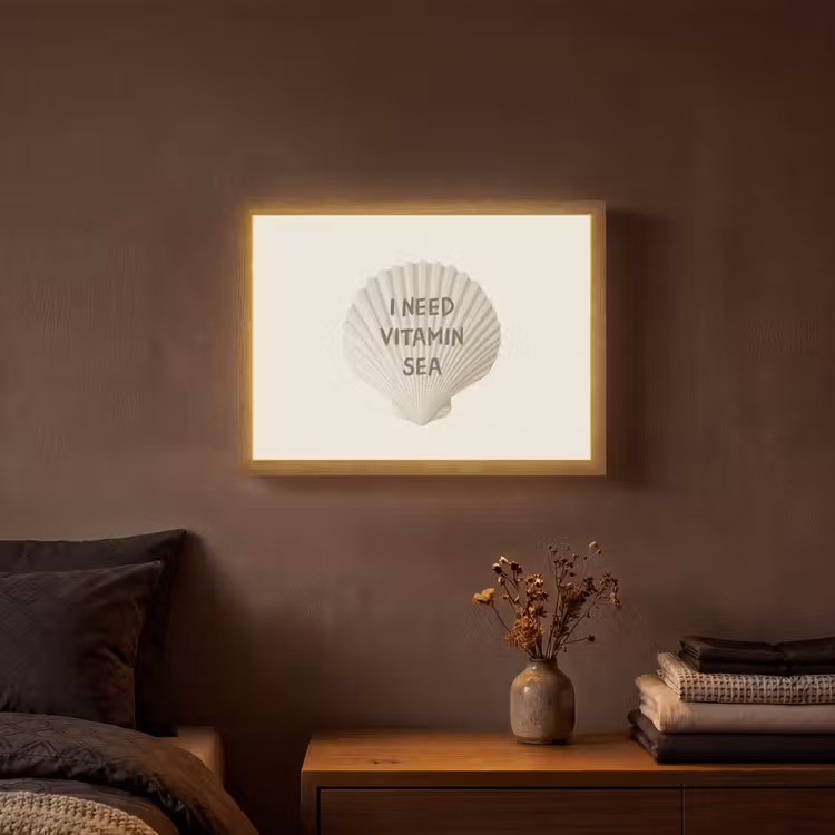 Lightbox - Wandlamp - Schelp - Quote - Groen — 3