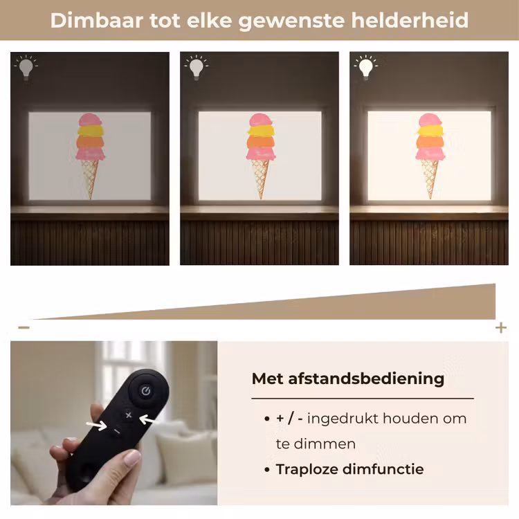 Lightbox - Wandlamp - Schepijs - Hoorntje - Illustratie - Minimalistisch — 9