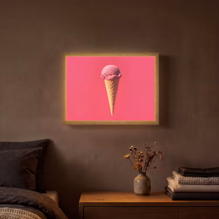 Lightbox - Wandlamp - Schepijs - Roze - Hoorntje — 3