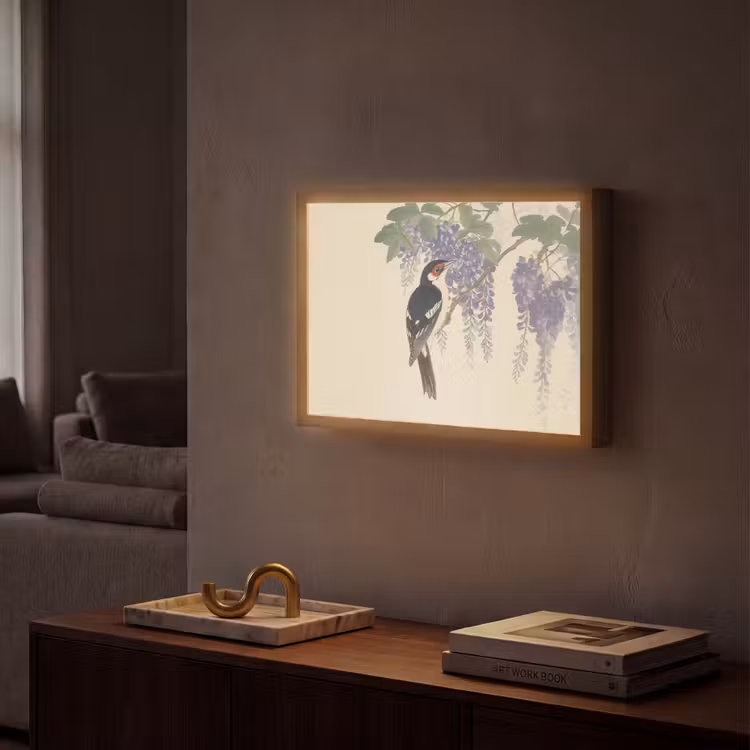 Lightbox - Wandlamp - Specht - Bloemen - Paars — 2