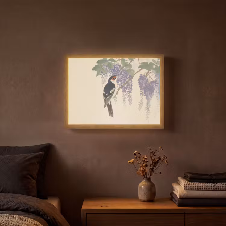 Lightbox - Wandlamp - Specht - Bloemen - Paars — 3