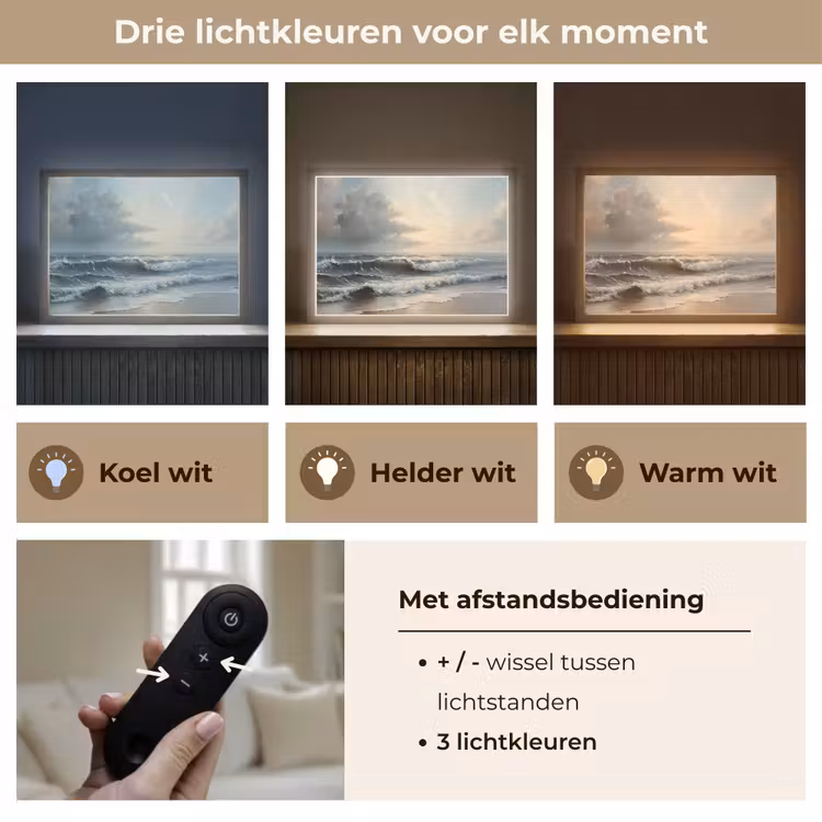 Lightbox - Wandlamp - Strand - Zee - Zonsondergang — 8
