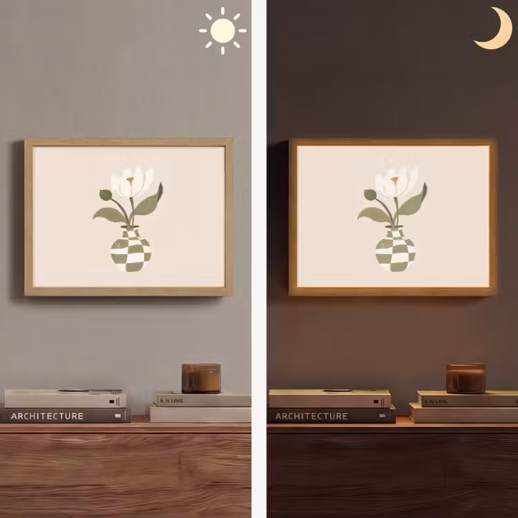 Lightbox - Wandlamp - Vaas - Geruit - Bloem - Groen — 6