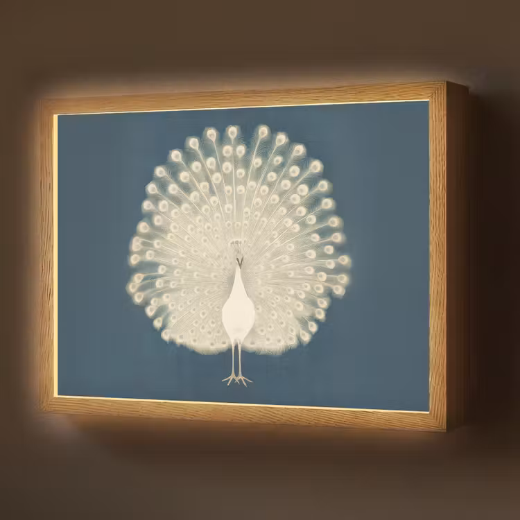 Lightbox - Wandlamp - Vogel - Blauw - Vintage — 1
