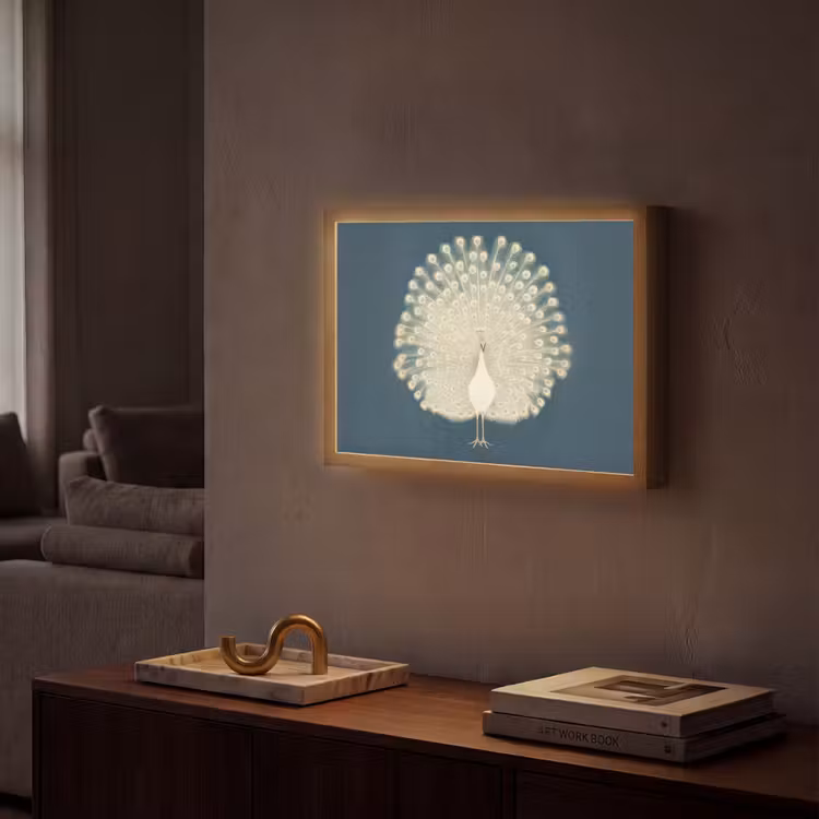 Lightbox - Wandlamp - Vogel - Blauw - Vintage — 2