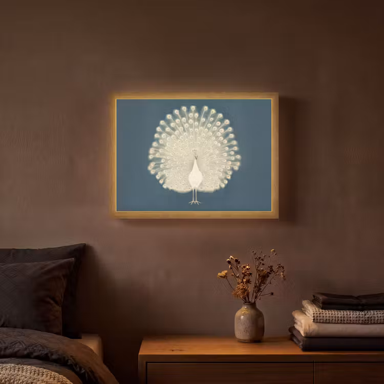 Lightbox - Wandlamp - Vogel - Blauw - Vintage — 3