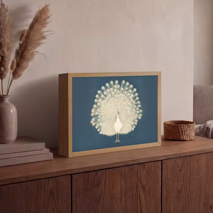 Lightbox - Wandlamp - Vogel - Blauw - Vintage — 4