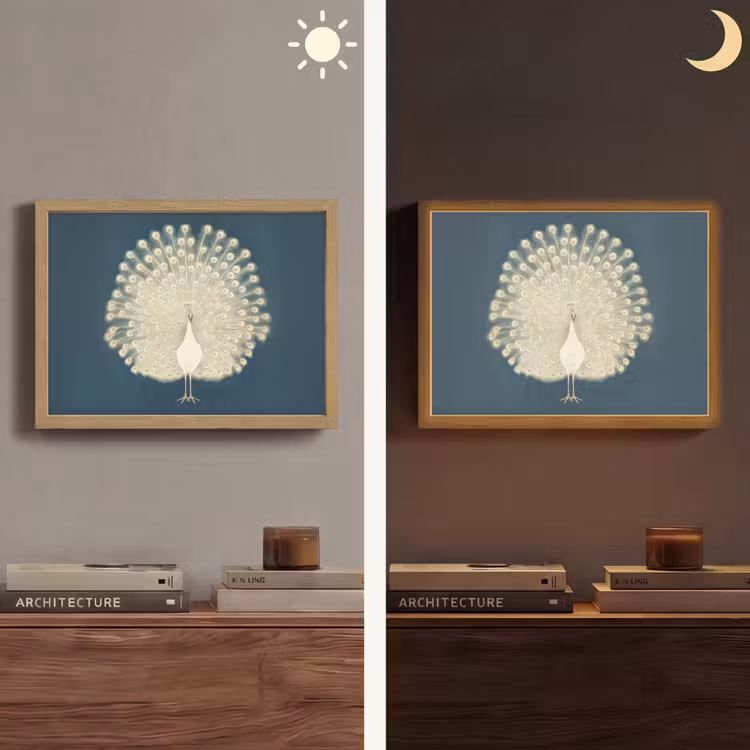 Lightbox - Wandlamp - Vogel - Blauw - Vintage — 6