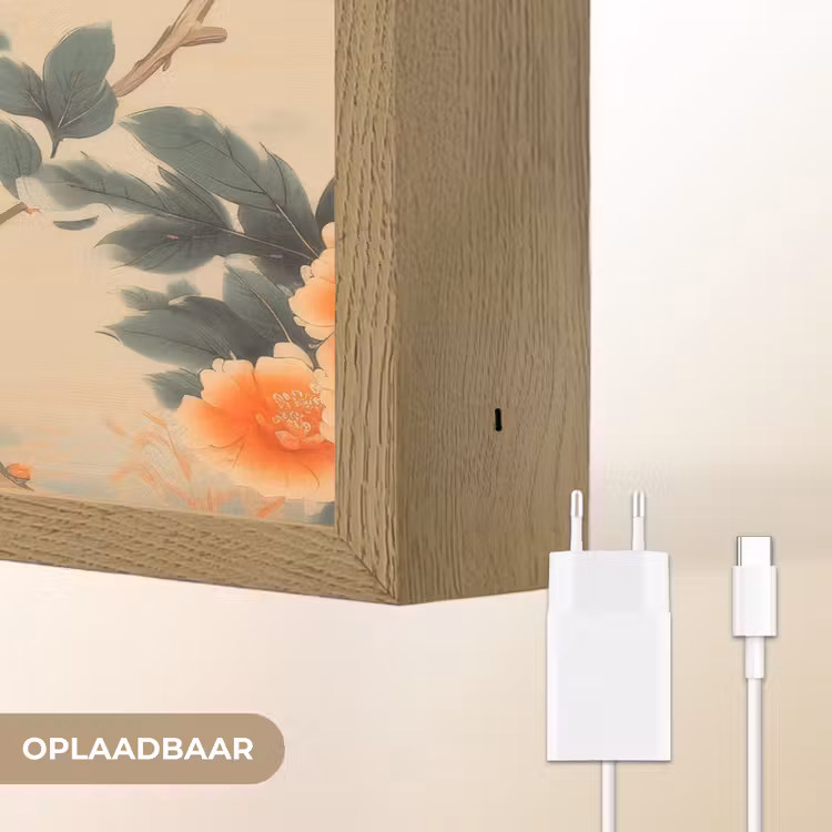 Lightbox - Wandlamp - Vogel - Tak - Bloemen - Oranje — 7
