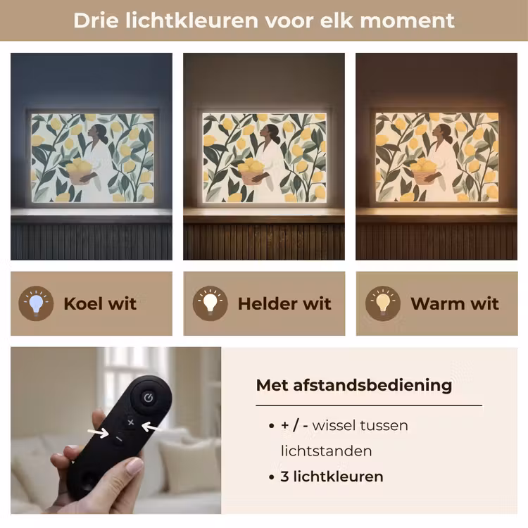 Lightbox - Wandlamp - Vrouw - Mand - Citroenen - Bladeren — 8