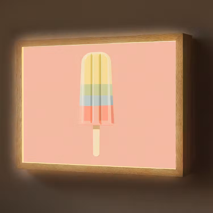 Lightbox - Wandlamp - Waterijsje - Pasteltinten - Minimalistisch — 1