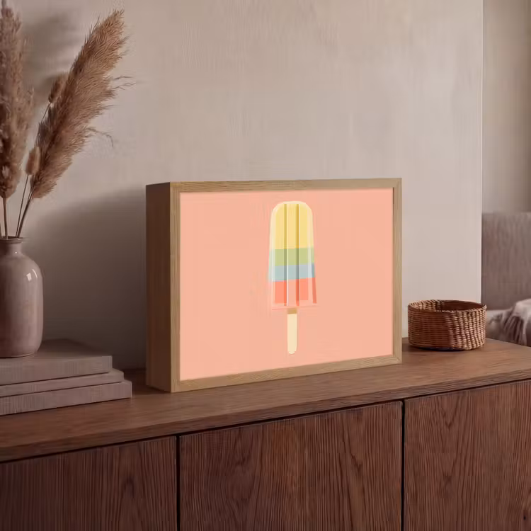 Lightbox - Wandlamp - Waterijsje - Pasteltinten - Minimalistisch — 4