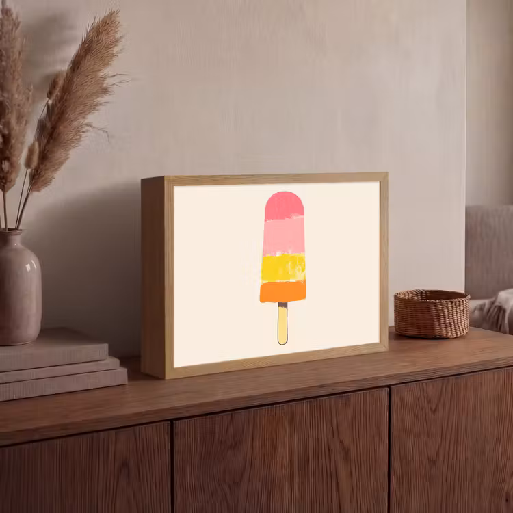 Lightbox - Wandlamp - Waterijsje - Retro - Stokje - Roze — 4