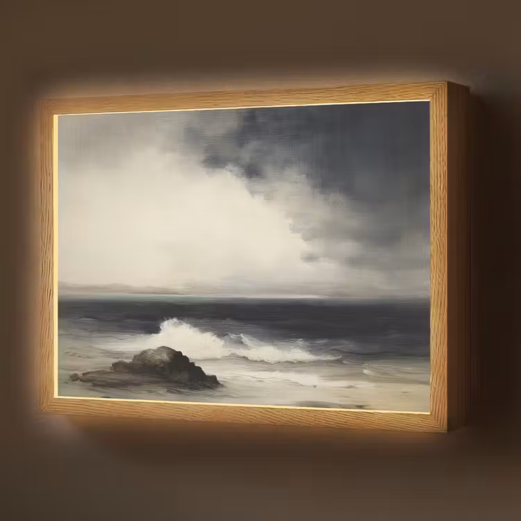 Lightbox - Wandlamp - Zee - Rotsen - Storm — 1