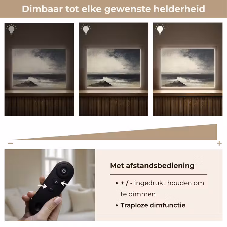 Lightbox - Wandlamp - Zee - Rotsen - Storm — 9
