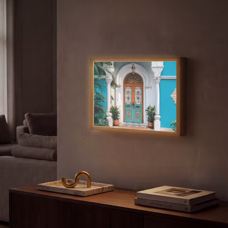 Lightbox - Wandlamp - Zuilen - Sierlijke - Deur - Blauw — 2