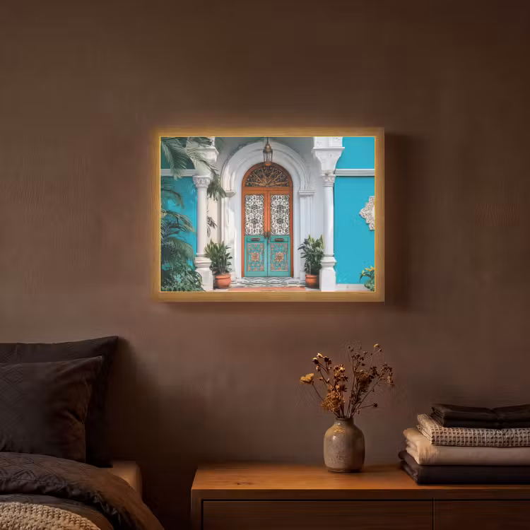 Lightbox - Wandlamp - Zuilen - Sierlijke - Deur - Blauw — 3